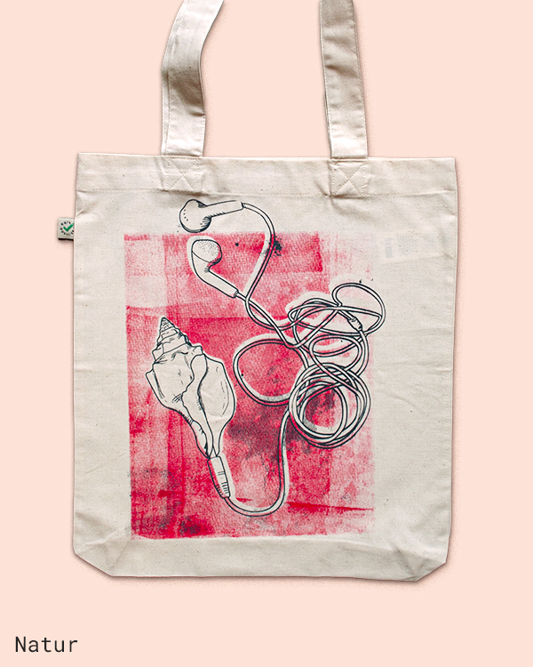 Ascoltare il mare shopper in cotone