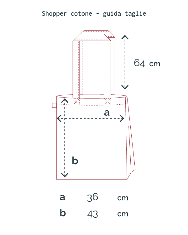 Ascoltare il mare shopper in cotone Guida taglie